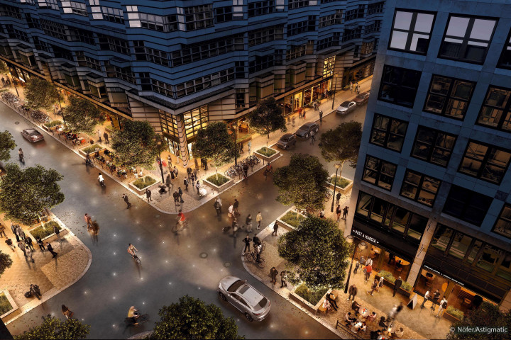 03. Friedrichstr Kreuzung Abend Nöfer Astigmatic